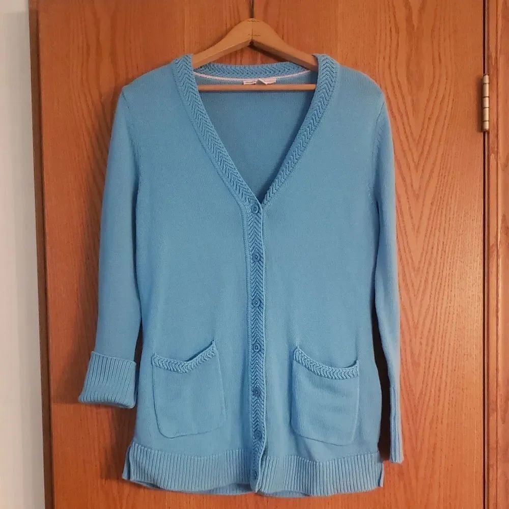 Isaac Mizrahi Buttoned Knit Cardigan Sweater Sz S